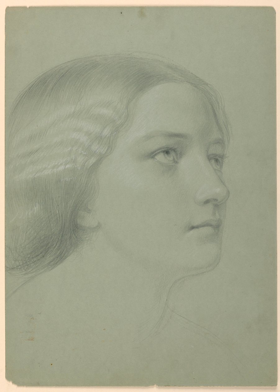 Piirros, luonnos "A Magdalen", F, 1852. tekijältä Daniel Huntington