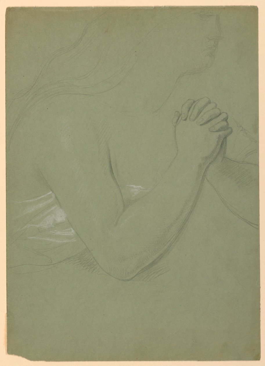 Piirros, luonnos "A Magdalen", F, 1852. tekijältä Daniel Huntington