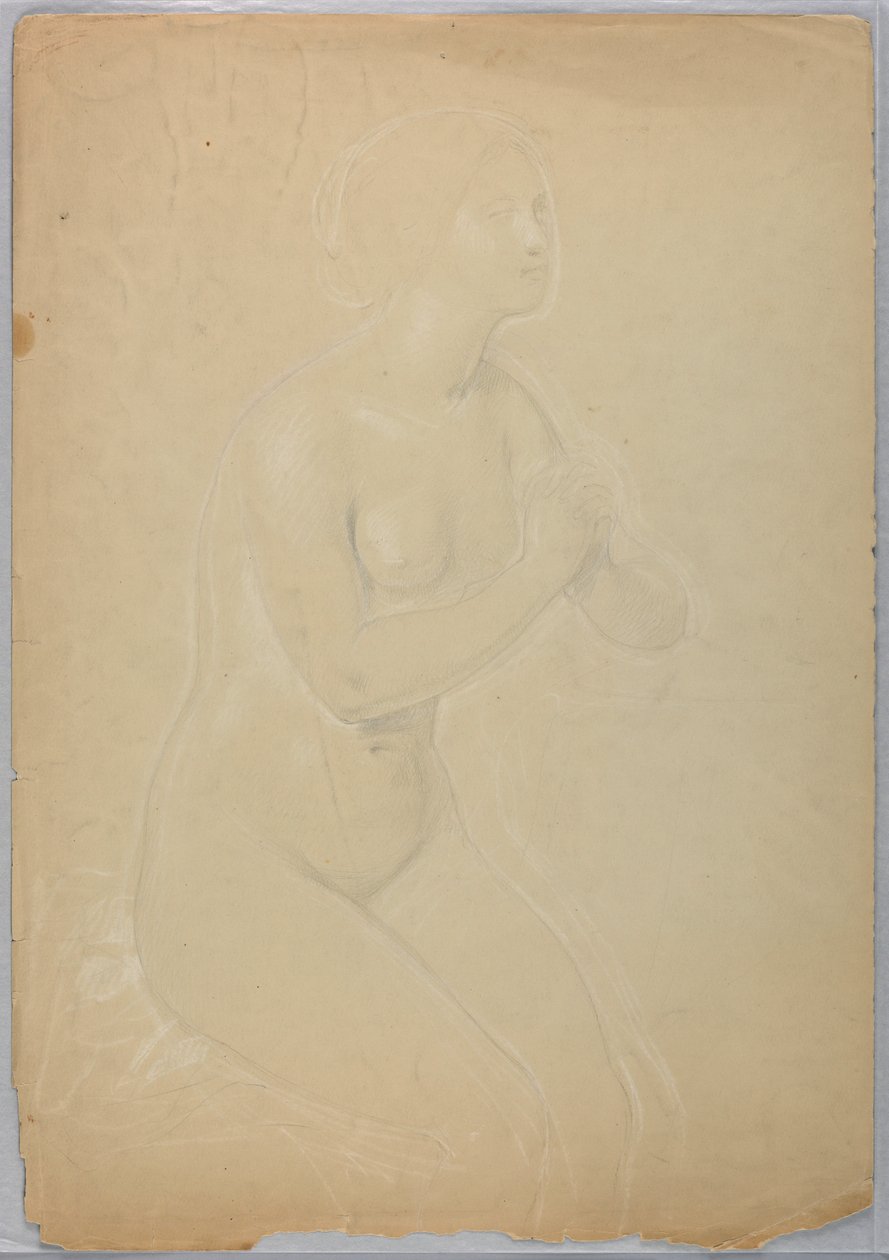 Piirros, luonnos "A Magdalen", F, 1852. tekijältä Daniel Huntington