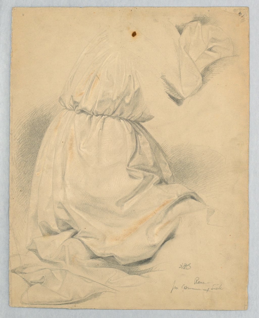 Piirustus, tutkimus "Communion of t", 1846 tekijältä Daniel Huntington