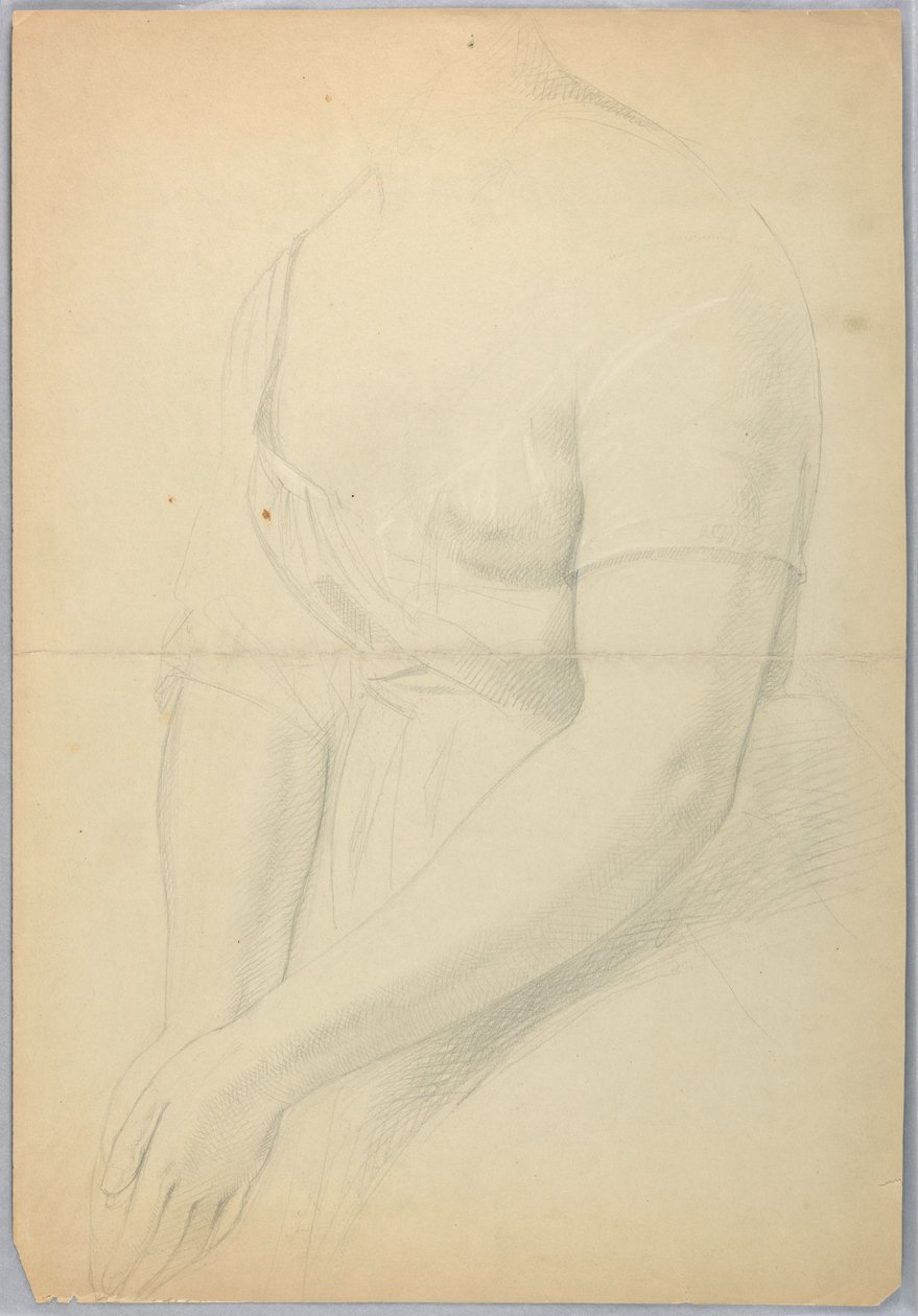 Piirustus, C-kappaleen kaksoiskappaleen luonnos, 1850. tekijältä Daniel Huntington