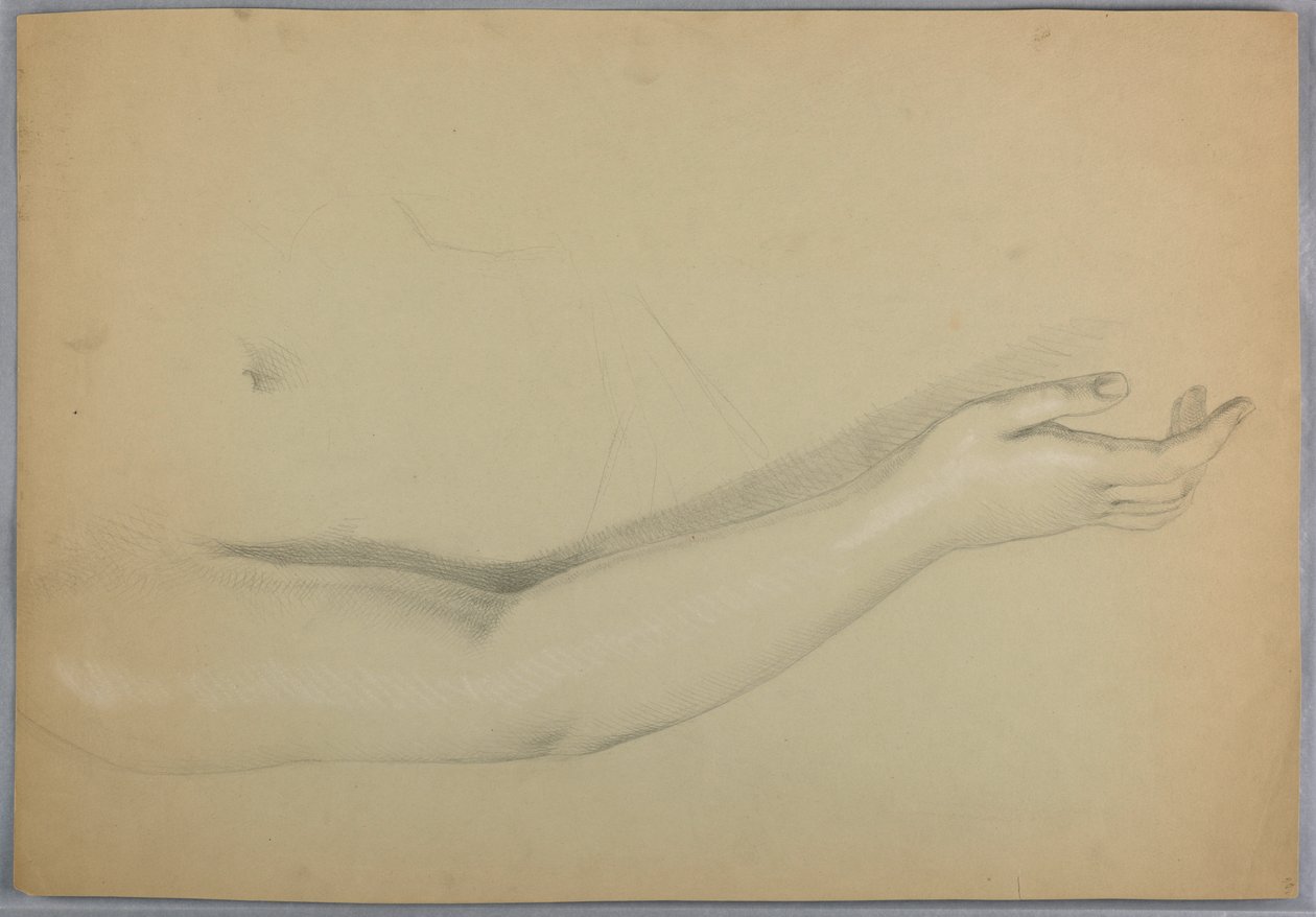 Piirustus, C-kappaleen kaksoiskappaleen luonnos, 1850. tekijältä Daniel Huntington