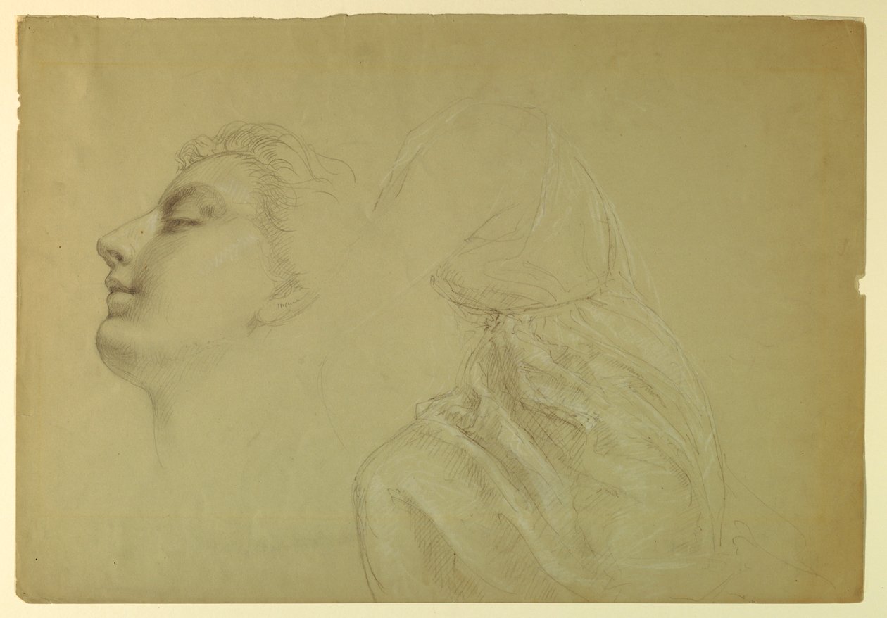 Piirros, luonnos "Oikeudenmukaisuus ja rauha", 1886 tekijältä Daniel Huntington