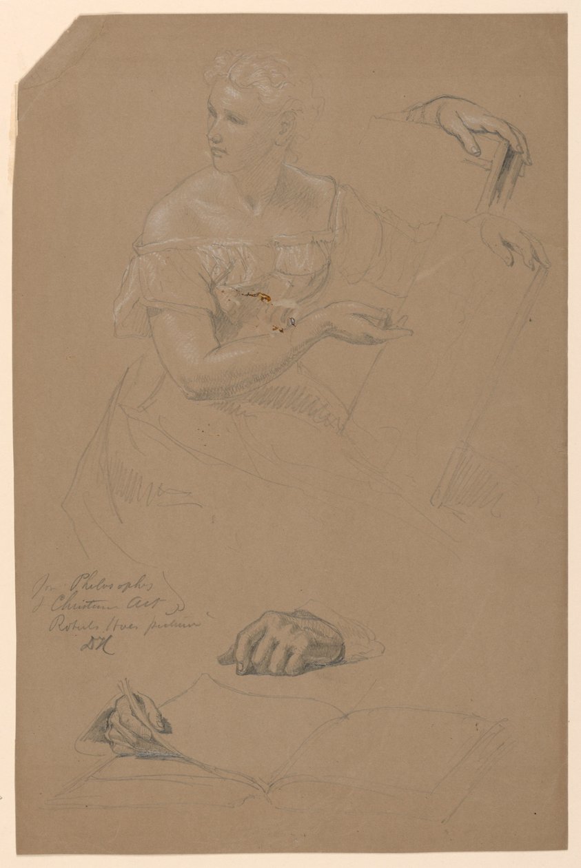 Piirros, tutkimus "Kristillisen taiteen filosofiaa" varten, 1868. tekijältä Daniel Huntington