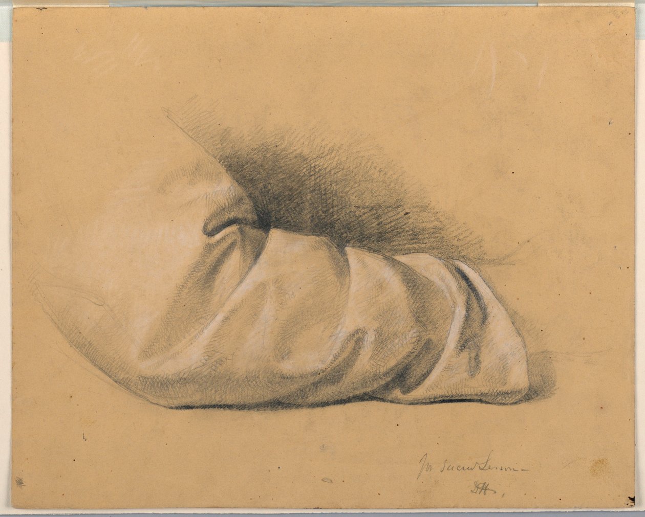 Piirros, opinnäytetyö "Sacred Lesson", 1844 tekijältä Daniel Huntington