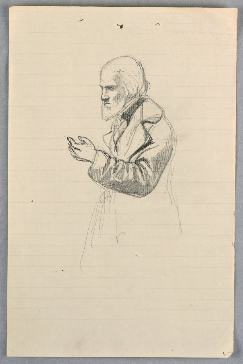 Piirros, Tutkimus "Tieteellinen ryhmä", 1858 tekijältä Daniel Huntington