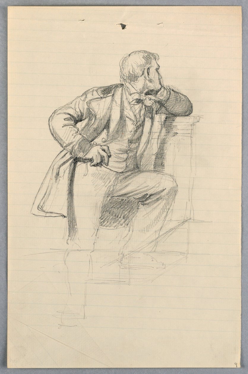 Piirros, Tutkimus "Tieteellinen ryhmä", 1858 tekijältä Daniel Huntington