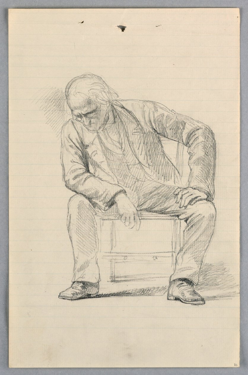 Piirros, Tutkimus "Tieteellinen ryhmä", 1858 tekijältä Daniel Huntington