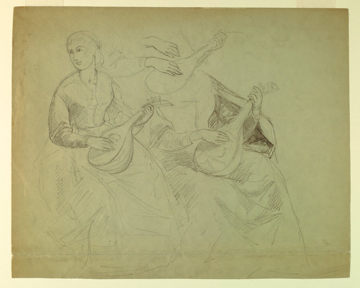 Piirustus, Tutkimus "Titian Showing", 1871-72. tekijältä Daniel Huntington
