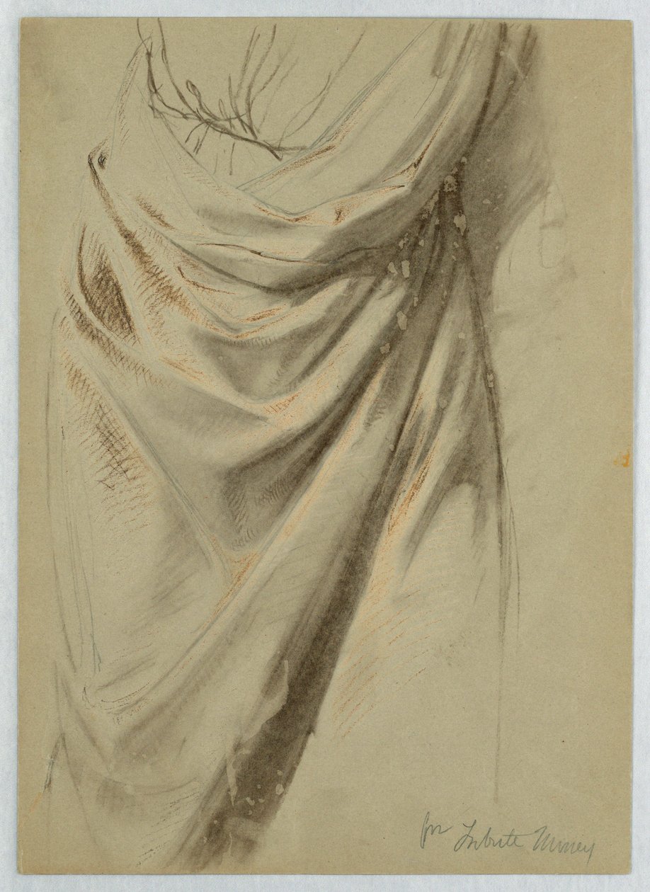 Piirros, tutkimus "Tribute Money" -teosta, 1852 tekijältä Daniel Huntington