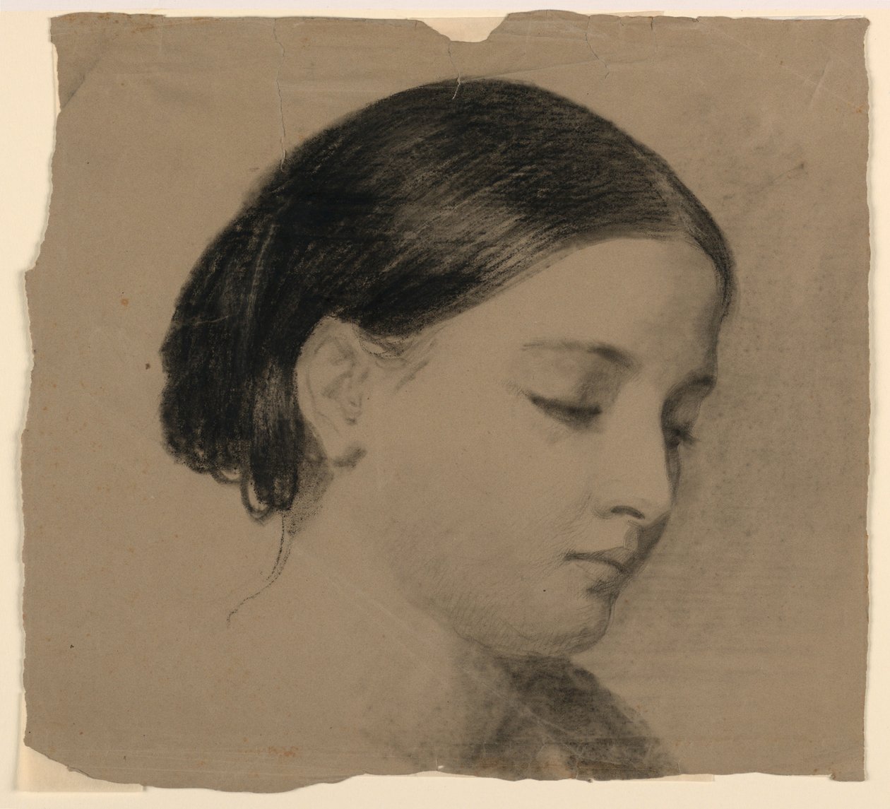 Piirros, Taiteilijan vaimo Sophie, 1853 tekijältä Daniel Huntington