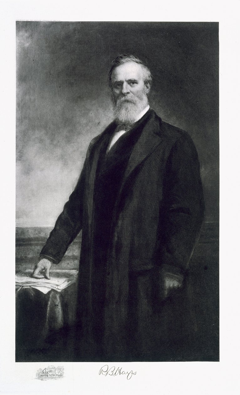 Rutherford B. Hayes, Amerikan yhdysvaltojen 19. presidentti, pub. 1901 (syväpaino) tekijältä Daniel Huntington