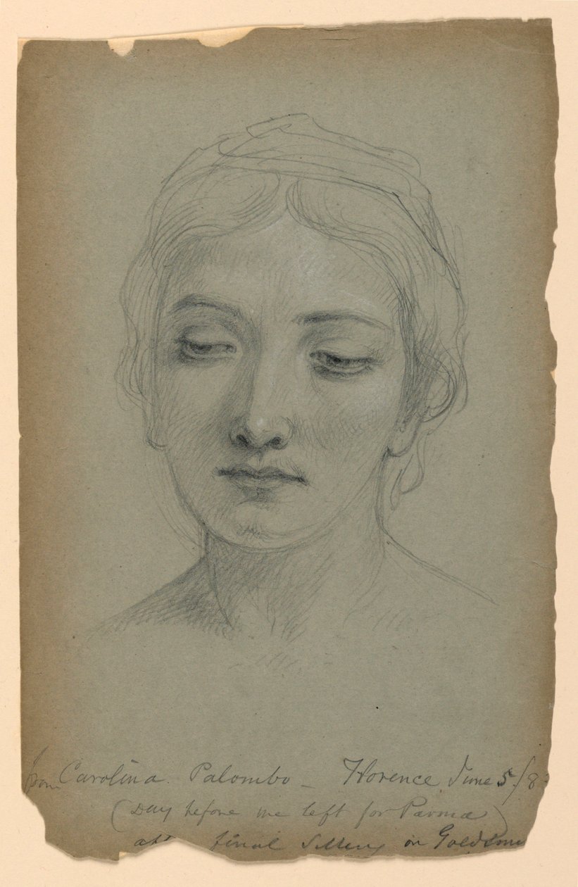 Luonnos Carolina Palombosta, tutkielma "The Goldsmith