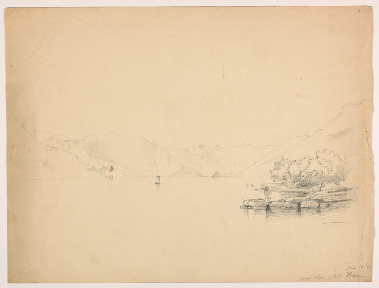 Brienz-järven länsiranta, Sveitsi tekijältä Daniel Huntington