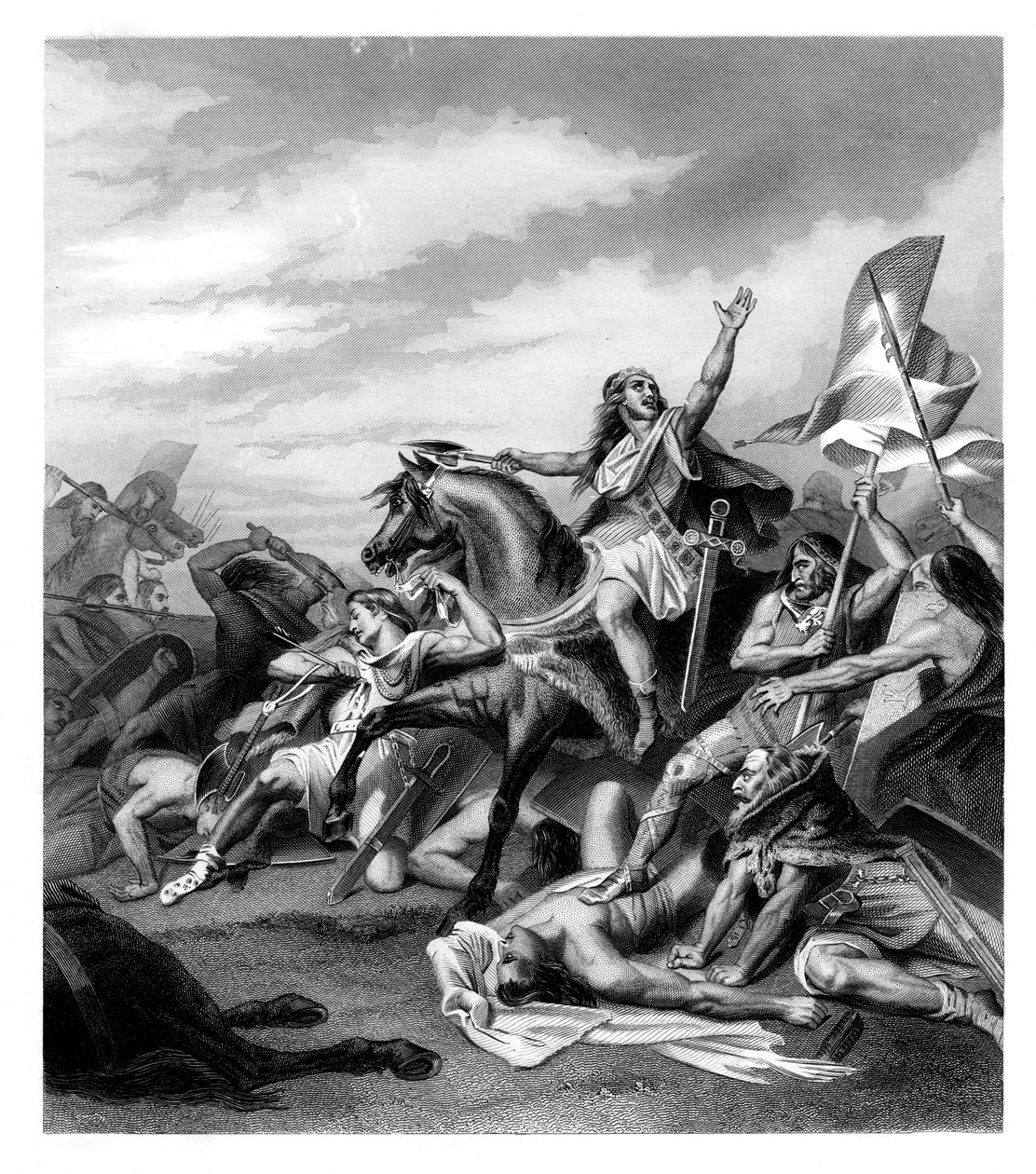 Tolbiacumin taistelu, 496 jKr., 1875 tekijältä Daniel John Pound