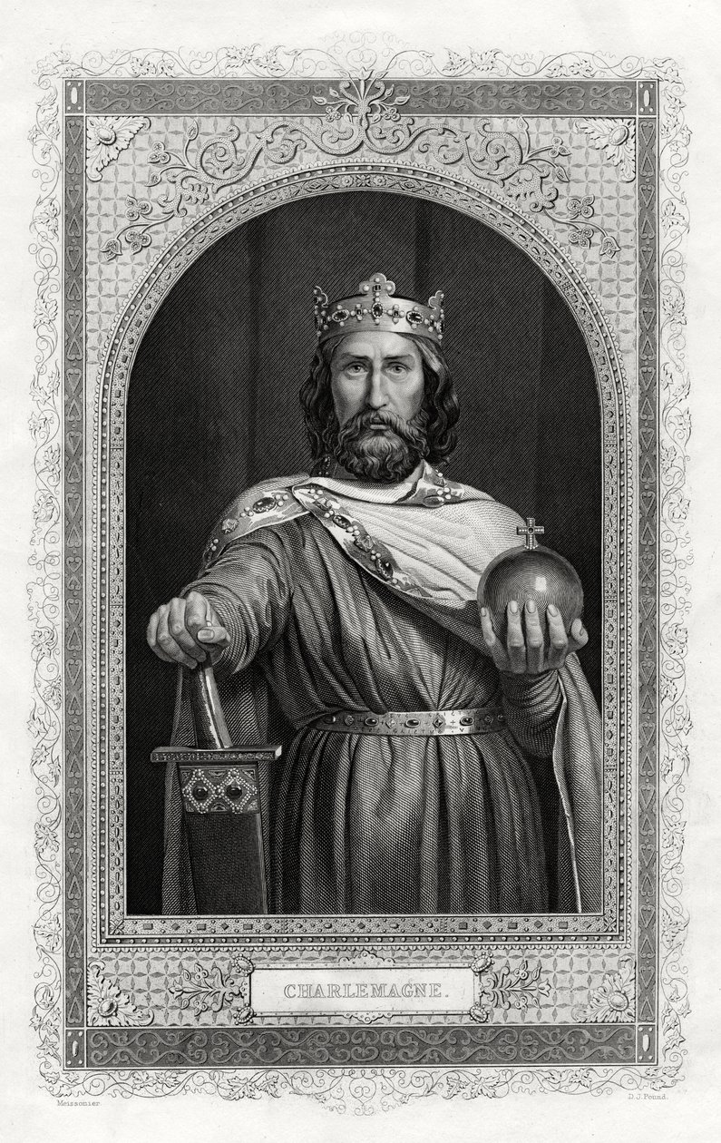 Kaarle Suuri, frankkien kuningas, 1875 tekijältä Daniel John Pound