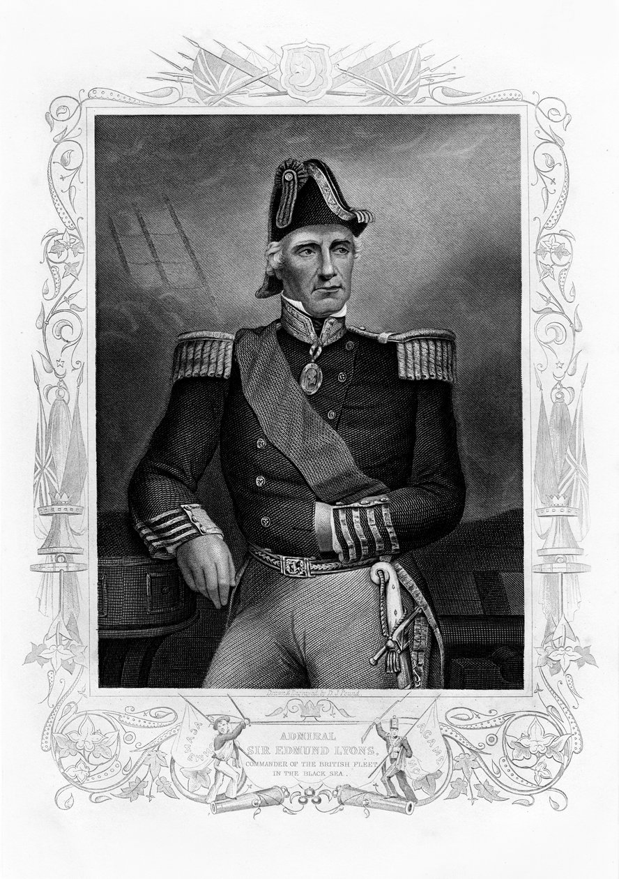 Edmund Lyons, 1. Baron Lyons, Mustanmeren laivaston komentaja, 1800-luku. tekijältä Daniel John Pound