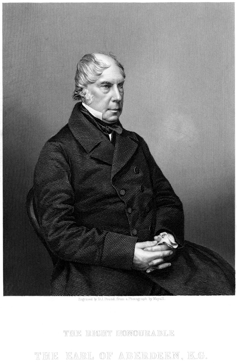 George Gordon, Aberdeenin 4. jaarli 1784-1860, Skotlannin valtiomies, c1860. tekijältä Daniel John Pound