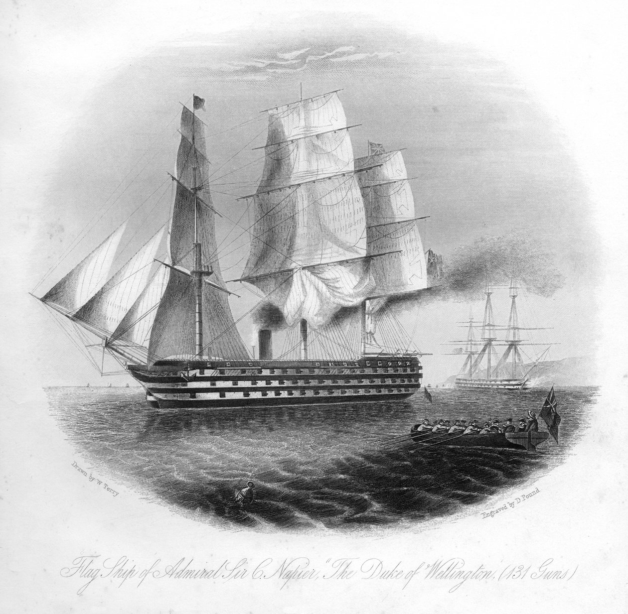 HMS Wellingtonin herttua, 1857. tekijältä Daniel John Pound