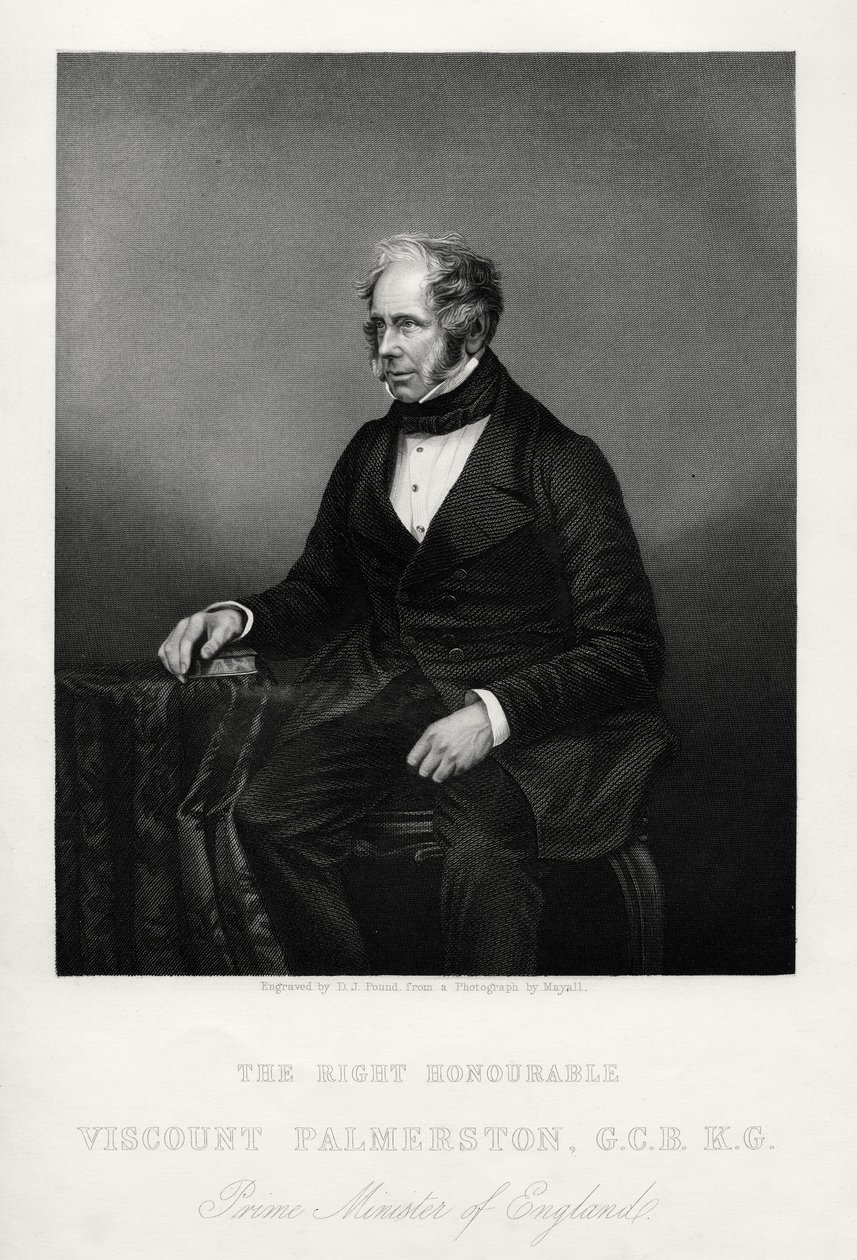 Henry John Temple, kolmas varakreivi Palmerston, brittiläinen valtiomies, vuodelta 1880 tekijältä Daniel John Pound