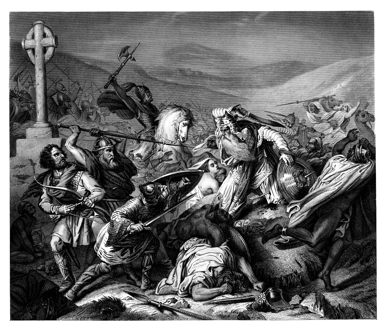 Toursin taistelu, 732 jKr., 1875. tekijältä Daniel John Pound