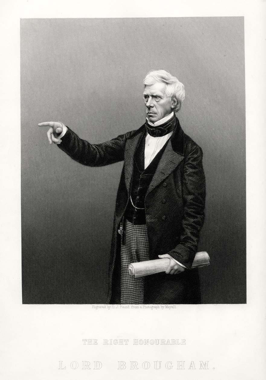 Oikea Henry Brougham, Iso-Britannian lordi korkeakansleri, 1880 tekijältä Daniel John Pound