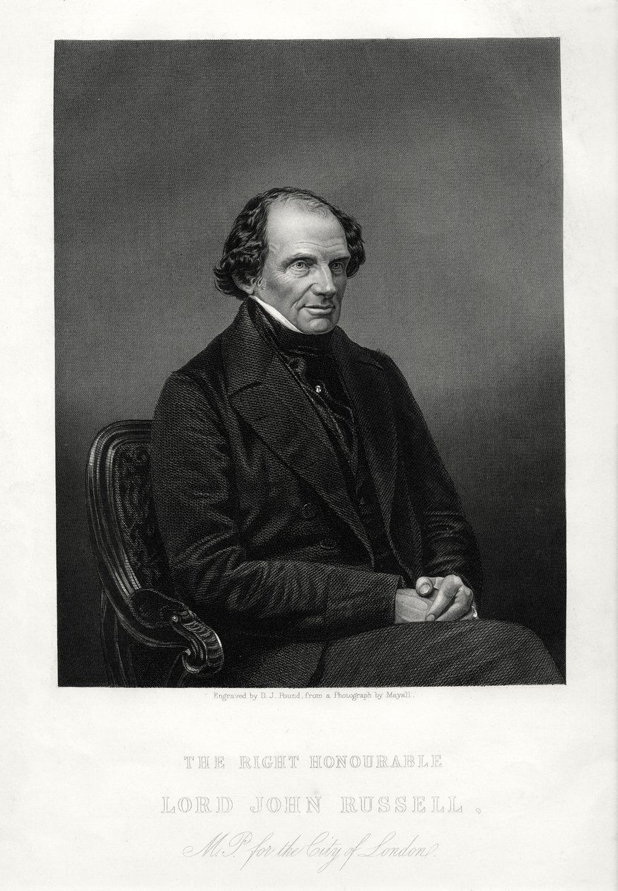 The Right Honorable John Russell, 1st Earl Russell, brittiläinen liberaali valtiomies, c1880 tekijältä Daniel John Pound