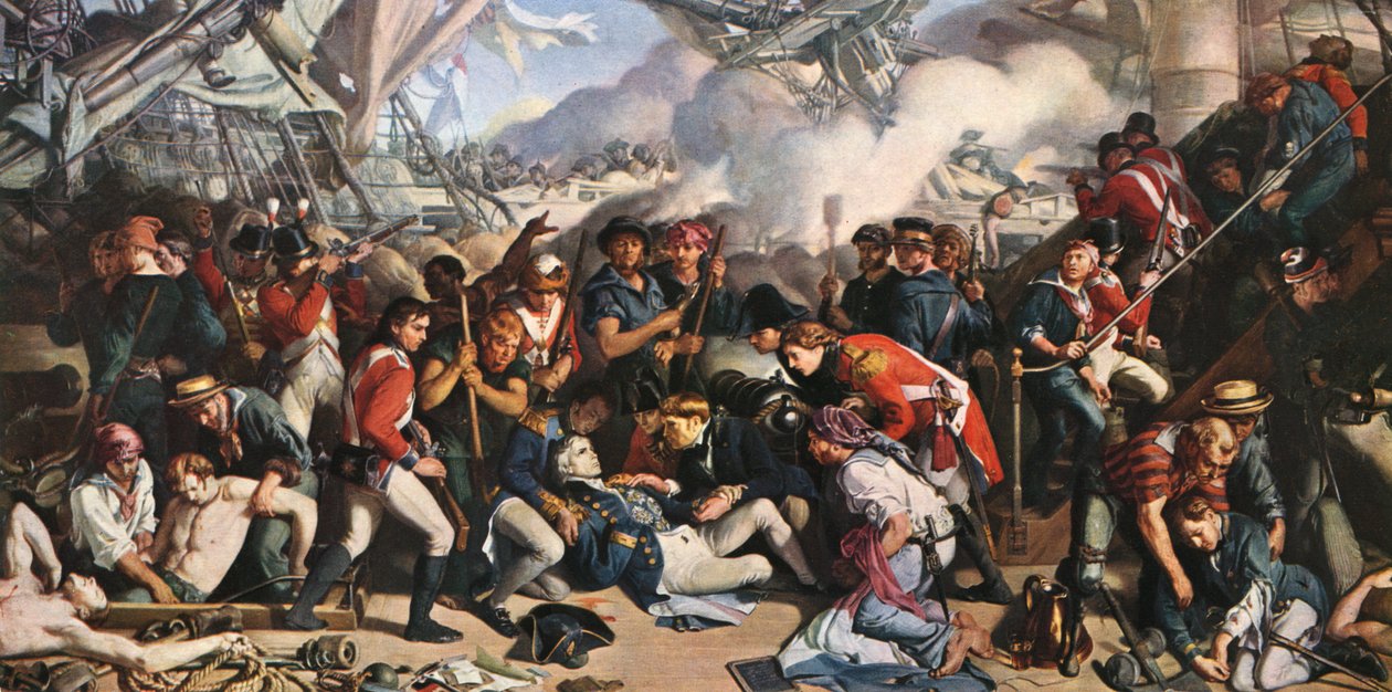 "Nelsonin kuolema", 1805, 1859-1864 tekijältä Daniel Maclise