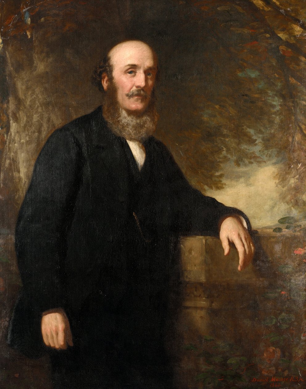Muotokuva Peter Dennystä (1821-1895), laivanrakentajasta ja laivanvarustajasta Dumbartonista (Skotlanti). Öljy kankaalle tekijältä Daniel Macnee