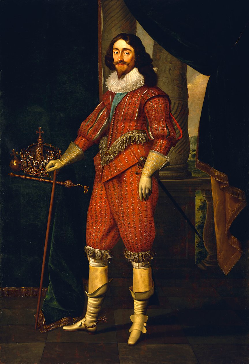 Kaarle I (1600-1649), noin 1631 (öljy kankaalle). tekijältä Daniel Mytens