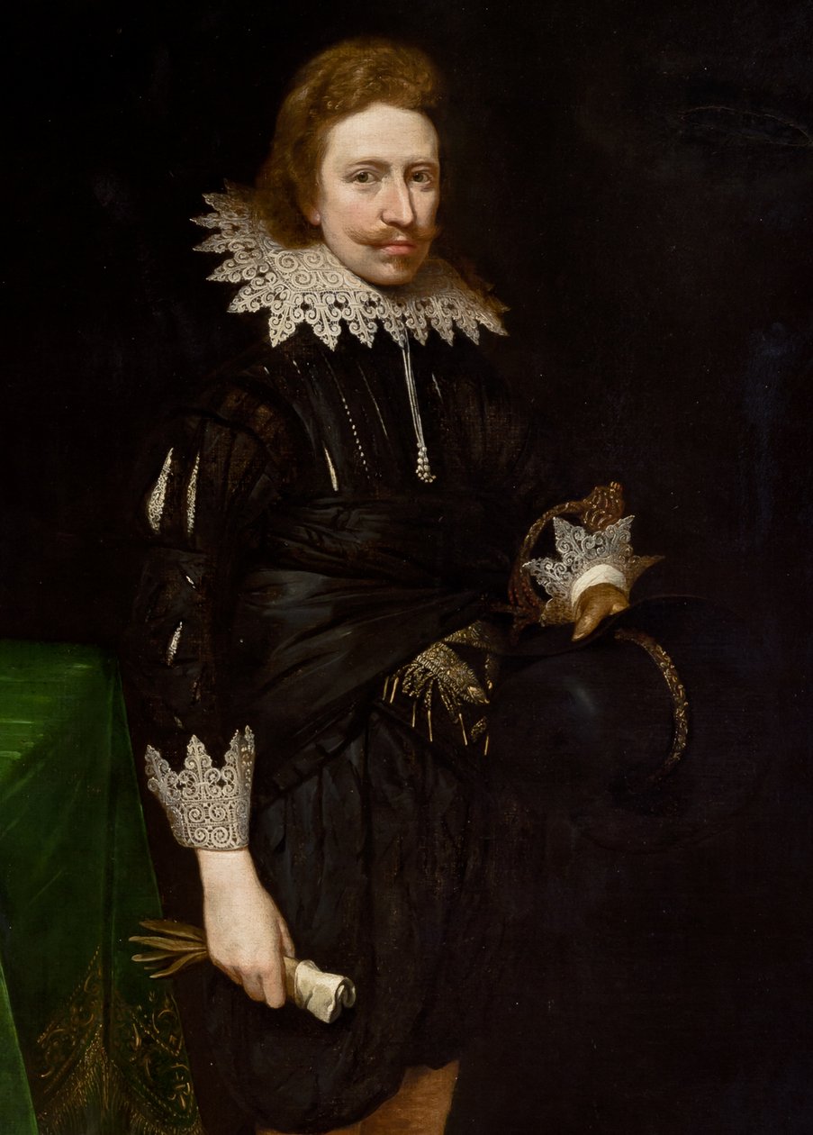 Yksityiskohta William Cavendishin muotokuvasta, 1624 tekijältä Daniel Mytens