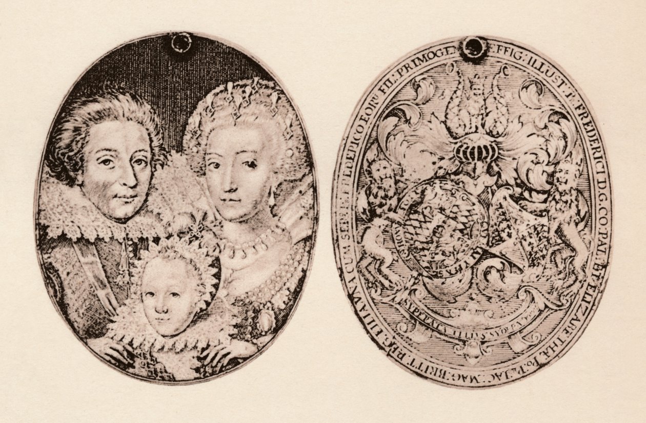 Frederick of Bohemia, Elizabeth Stuart ja heidän poikansa Frederick Henry, 1621, 1904 tekijältä Daniel Mytens