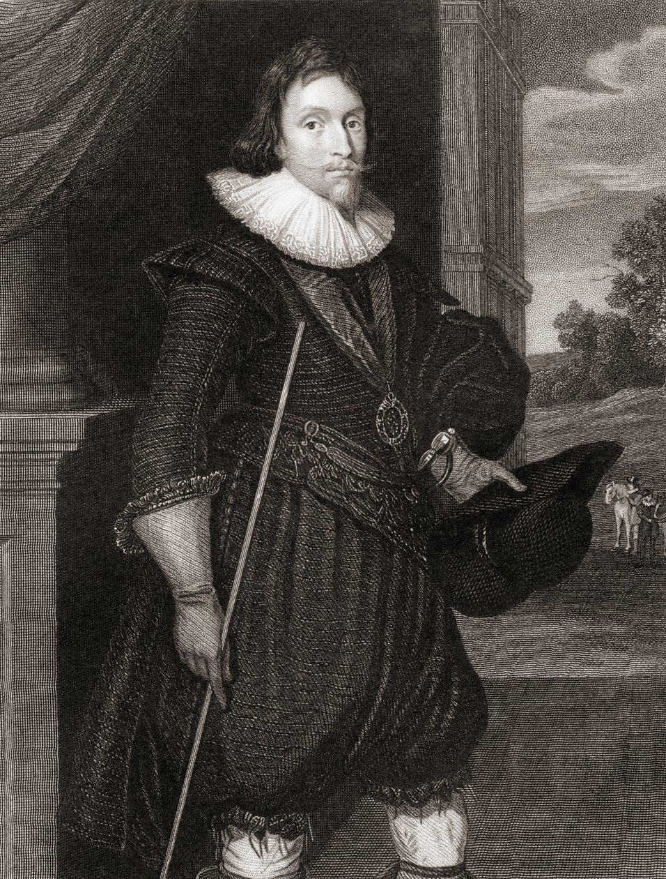 Muotokuva James Hamiltonista (1589-1625) Hamiltonin 2. markiisi, "Lodge