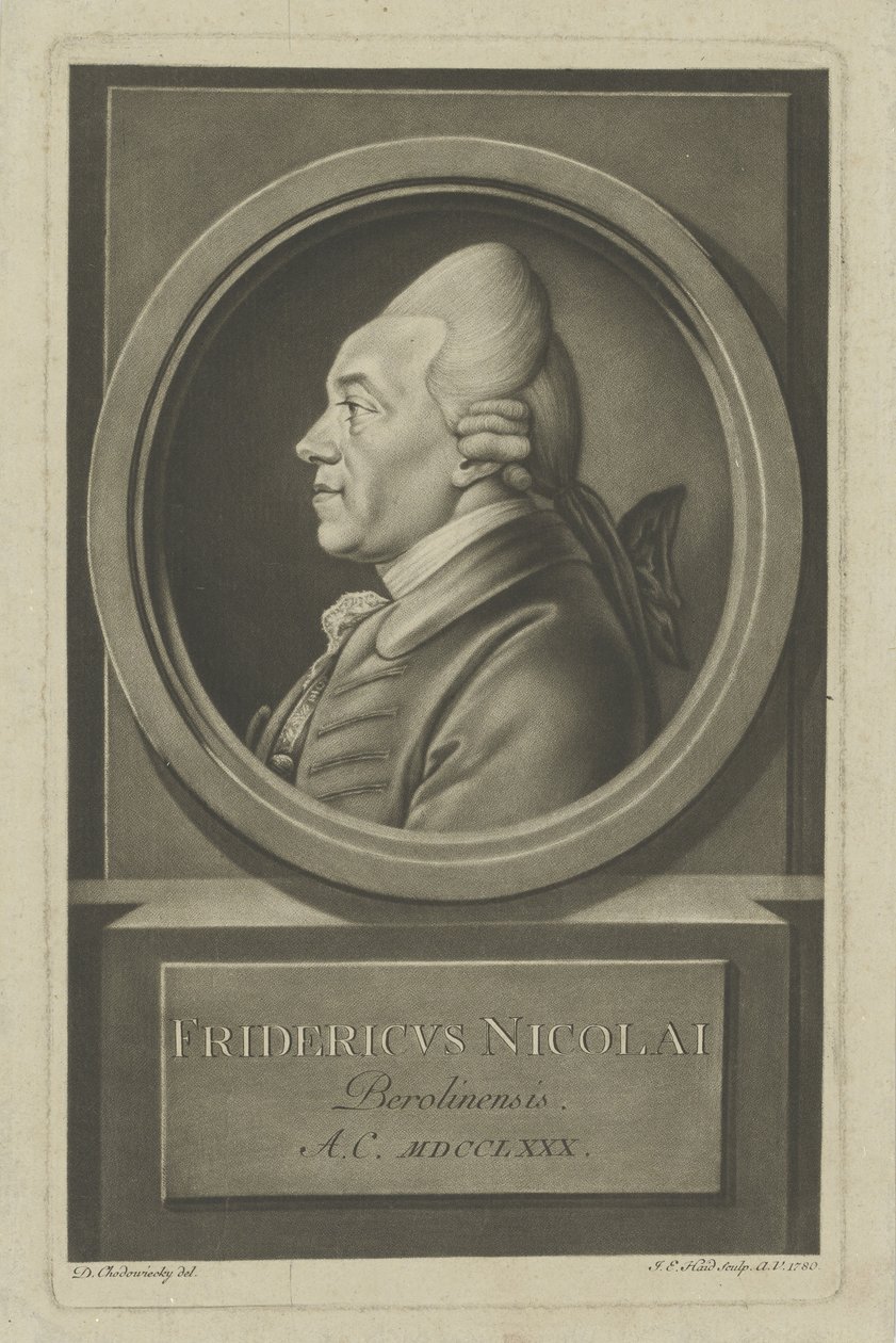 Christoph Friedrich Nicolai 1733-1811, 1780. tekijältä Daniel Nikolaus Chodowiecki