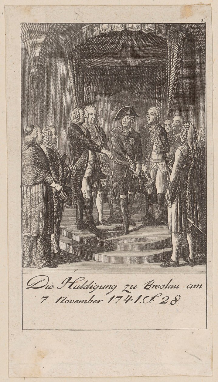 Kunnianosoitus Breslaussa 7. marraskuuta 1741 tekijältä Daniel Nikolaus Chodowiecki