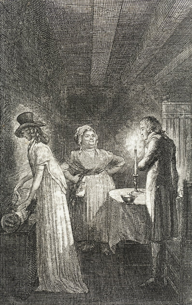Kuvitus teokseen "Beckerin almanakka vuodelle 1799" tekijältä Daniel Nikolaus Chodowiecki