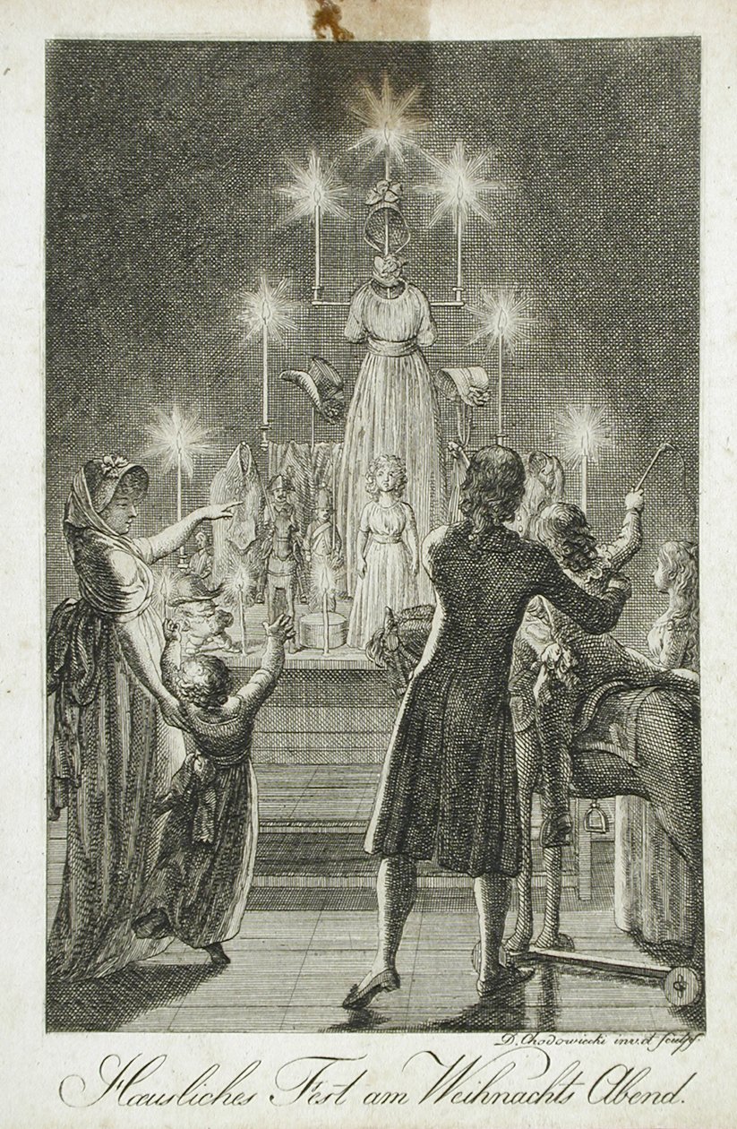Kuvitus teokseen ”Lang’s Almanac for 1799” tekijältä Daniel Nikolaus Chodowiecki