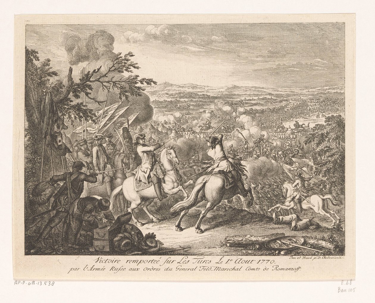 Kenraali Rumjantsevin voitto Cahulin taistelussa 1770 Victoire remportée sur les Turces Le 1.r Aout 1770 par l