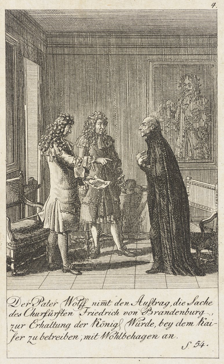 Tafel 4 teokseen "Brandenburgin historia vuodelle 1793" tekijältä Daniel Nikolaus Chodowiecki