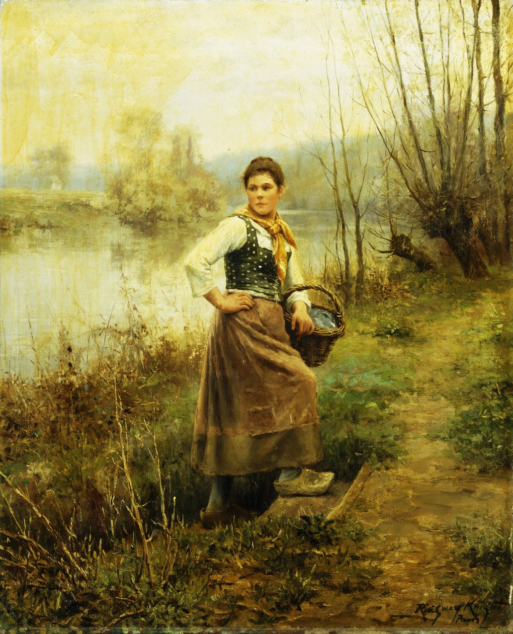 Maalaistyttö, tekijältä Daniel Ridgway Knight