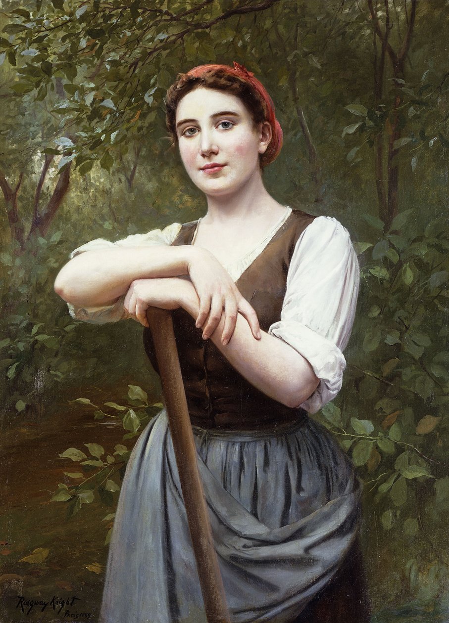 Talonpoikatyttö, 1889 tekijältä Daniel Ridgway Knight