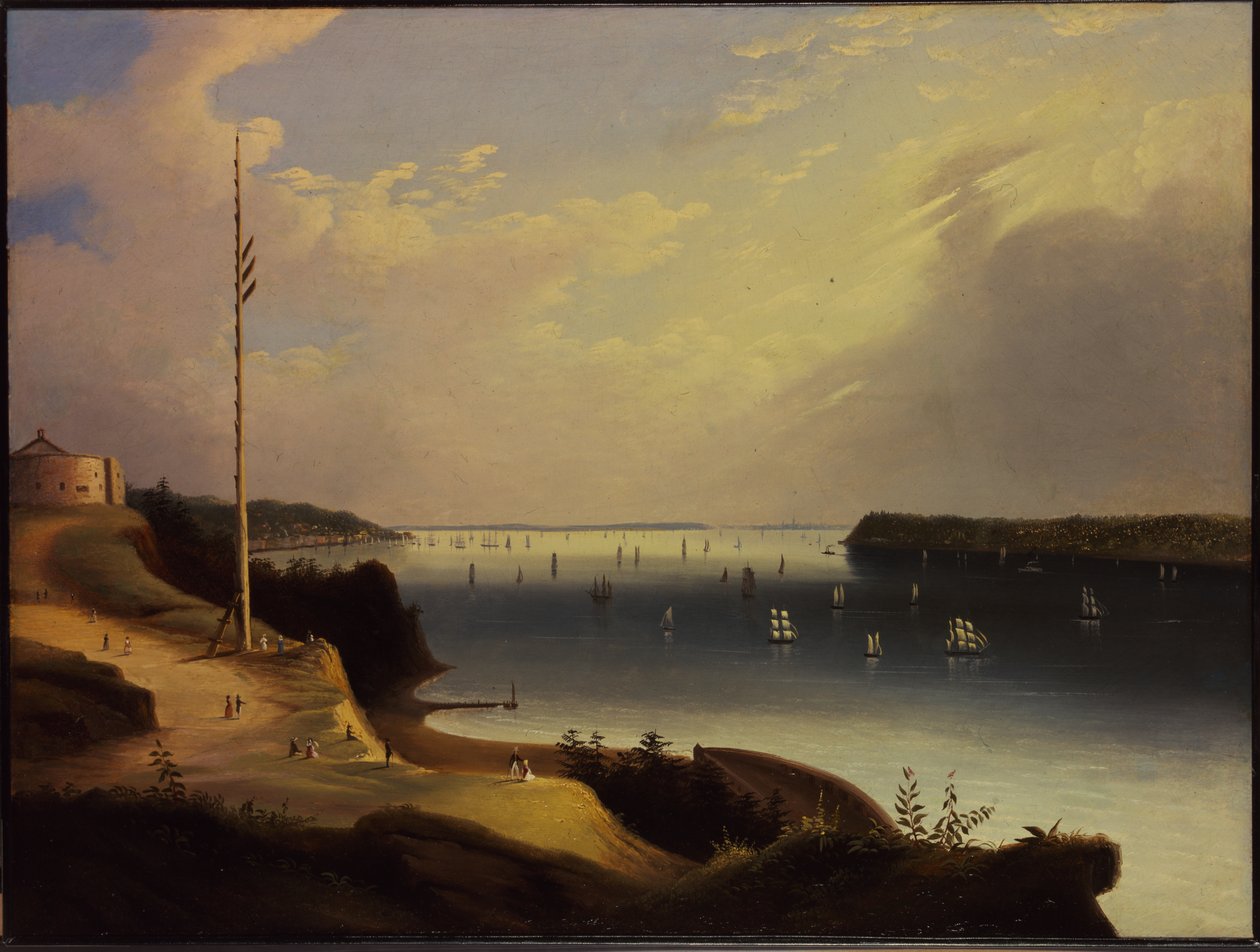 New Yorkin satama, n. 1835 tekijältä Daniel Wadsworth