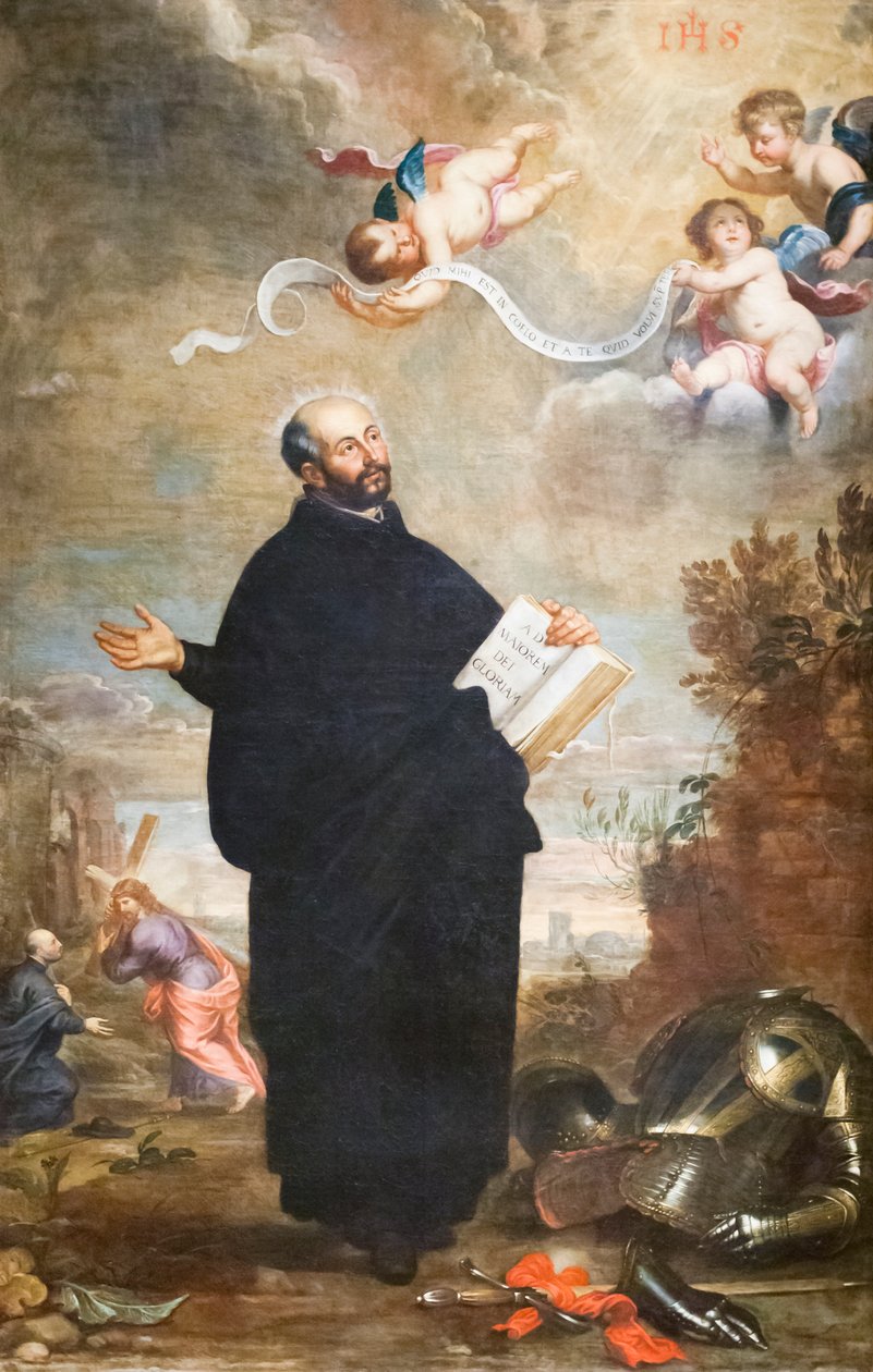 Pyhä Ignatius Loyolalainen (öljy kankaalle) tekijältä Daniel & Wildens Jan (1586 1653) Seghers