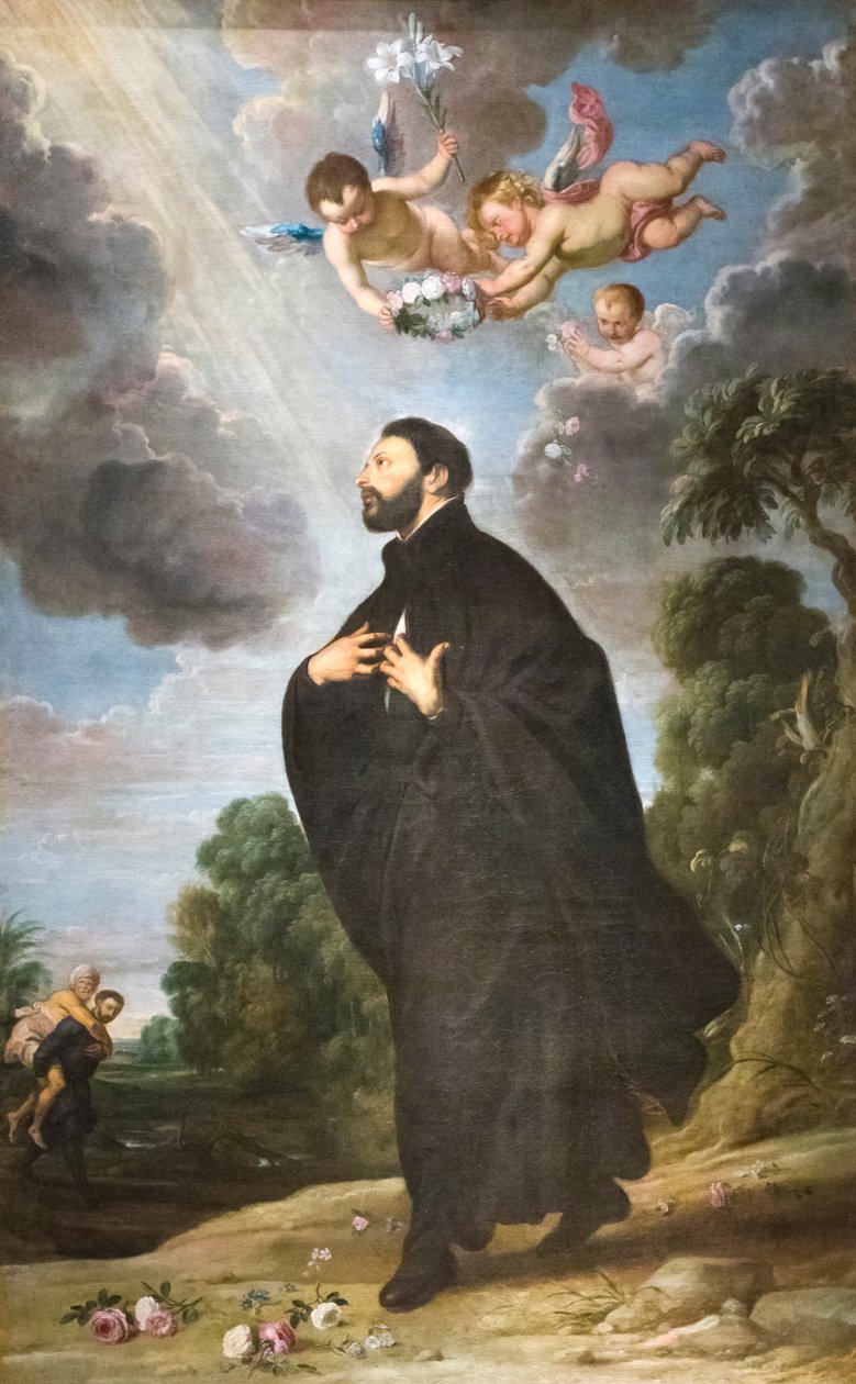 St Francis Xavier, alttaritaulu (öljy kankaalle) tekijältä Daniel & Wildens Jan (1586 1653) Seghers