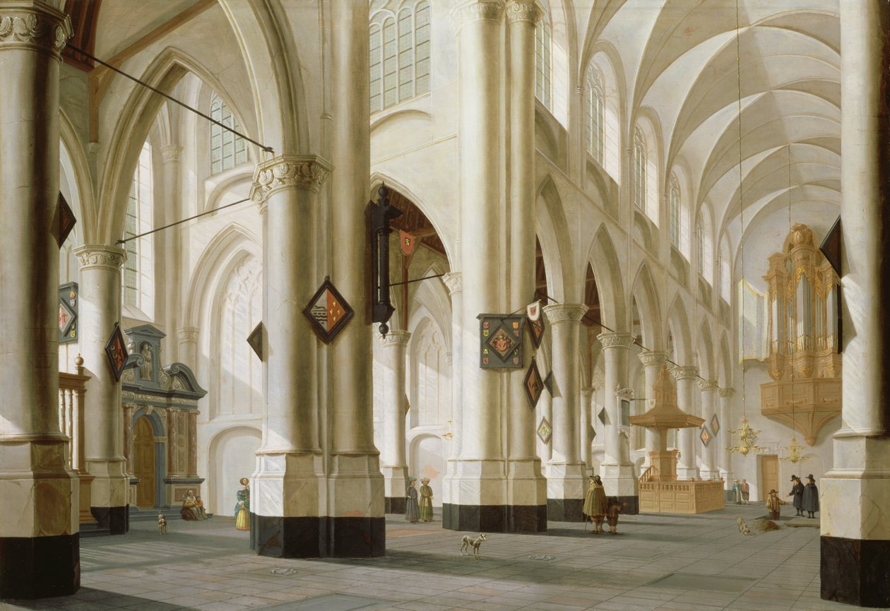 Pyhän Laurenskerkin sisätilat, Rotterdam tekijältä Daniel de Blieck