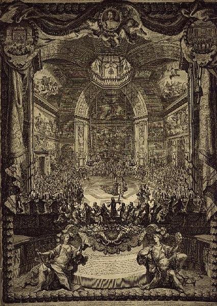 Suuri juhla H.R.H. oranssin prinsessa, jota vietettiin joulukuussa 1686 Salon du Bois