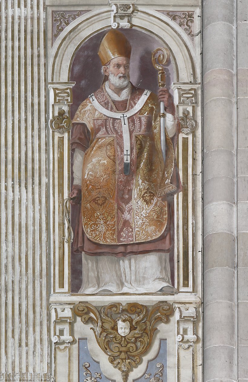 Saint Ambrose (fresko) tekijältä Daniele Crespi