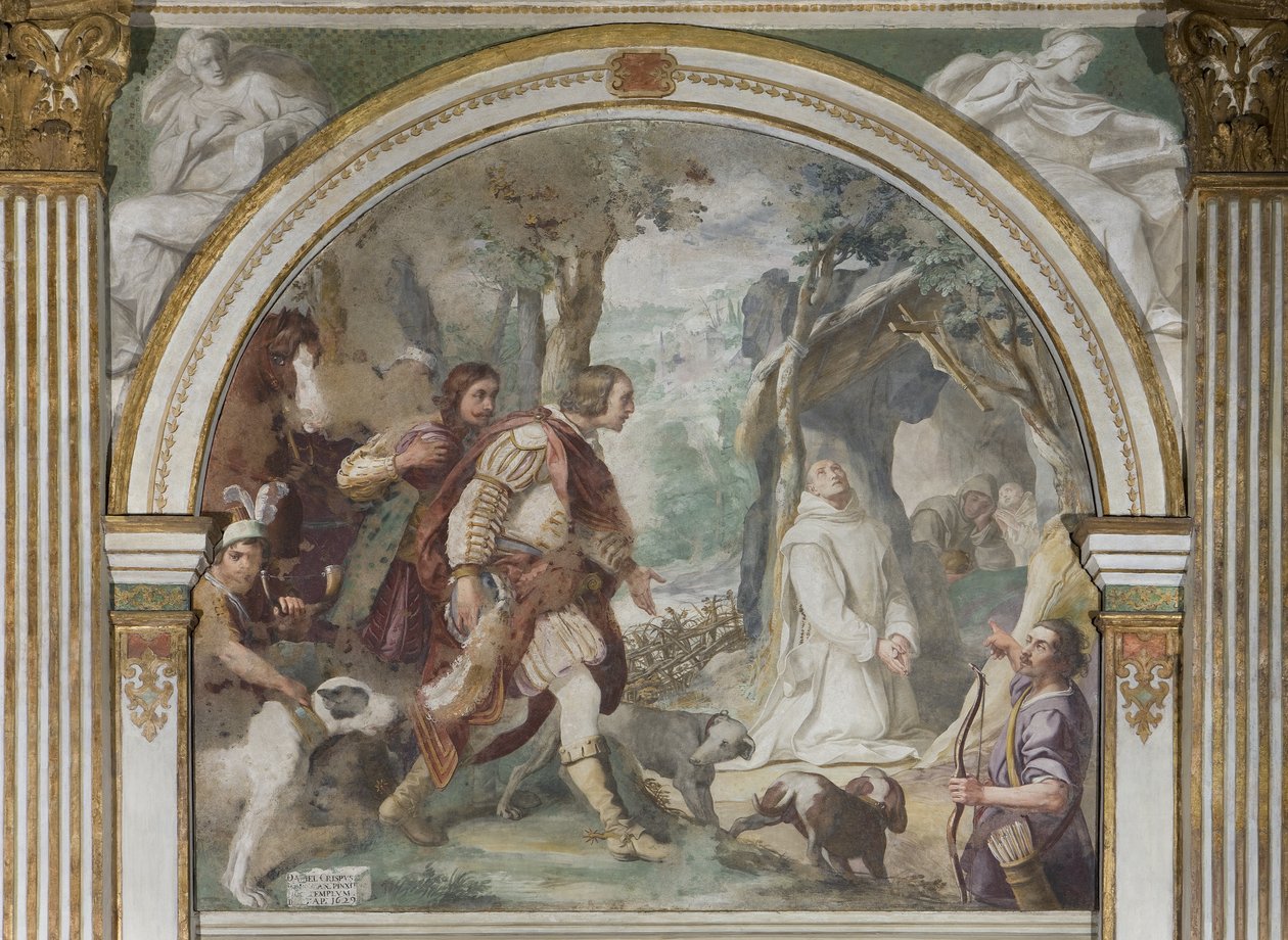 Pyhän Henrikin tapaaminen Ruggero di Calabrian kanssa, 1629. tekijältä Daniele Crespi
