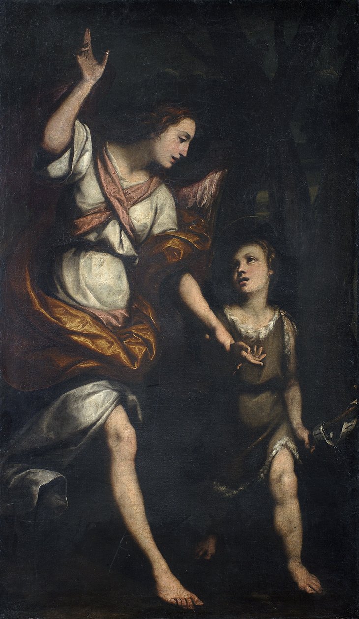 Pyhä Johannes ja enkeli autiomaassa, 1623 tekijältä Daniele Crespi