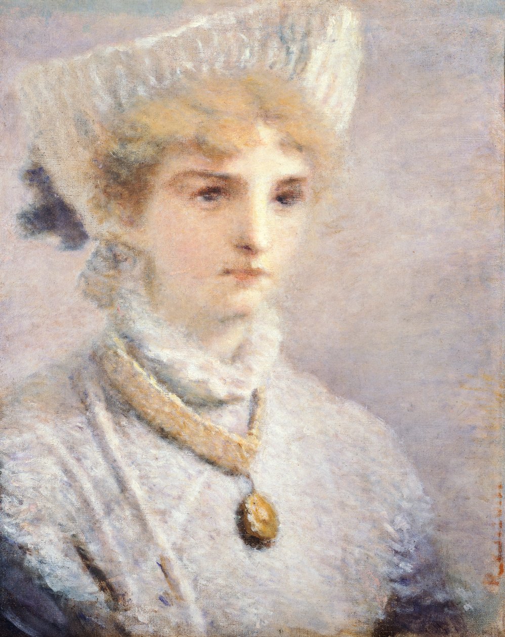 Daniele Ranzonin tyttö valkoisessa (1843-1889) tekijältä Danielle Ranzoni